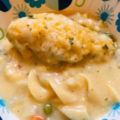 A picture of Creamy Cheesy Dumpling Soup 🍜.