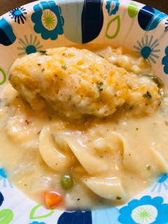 A picture of Creamy Cheesy Dumpling Soup 🍜.