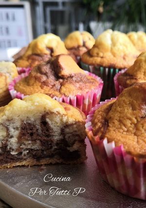 Une photo de Muffins Zébrés Chocolat/Vanille