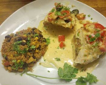 Latest Recipe Quinoa Stuffed Chicken Breast with Cream Sauce Very Delicious