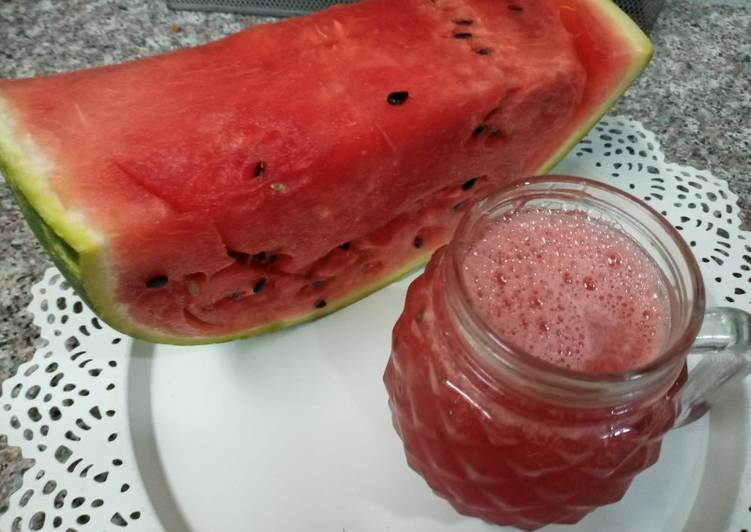 Simple Way to Make Homemade Watermelon lemonade