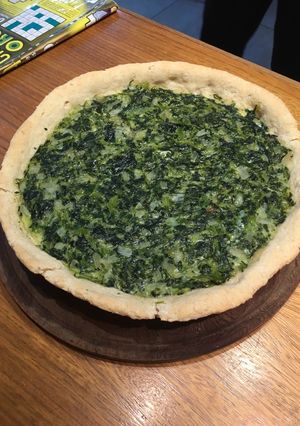 Una foto de Tarta de ricotta y espinaca light
