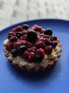 A picture of Berry tarts.