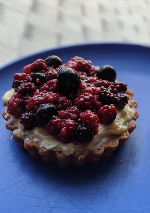 A picture of Berry tarts.