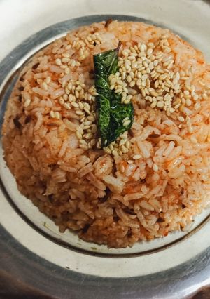 A picture of 🍅 Ruby Crown Pav Bhaji Masala Rice | No Onion, No Garlic.