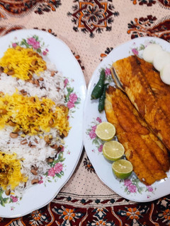 عکسی از دستور لوبیا پلو با ماهی
