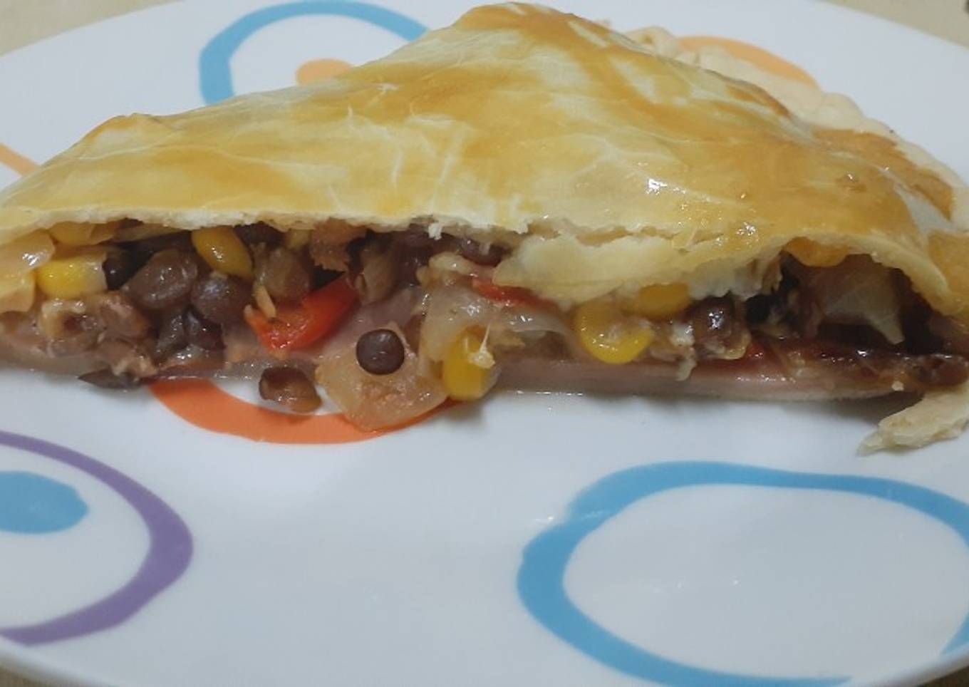 Tarta de choclo y lenteja