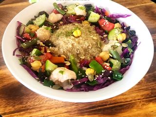 Quinoa Chickpea Plant-Based Salad - A Vegan Buddha Bowl