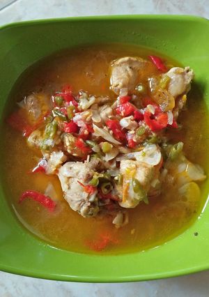 Foto resep Ayam masak tim pedas simple
