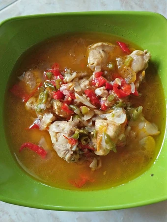 Cara Simple Membuat Resep  Ayam masak tim pedas simple yang Menggugah Selera, Enak Banget