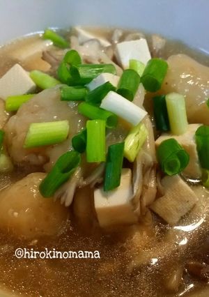 Foto resep Sup jamur isi cilok ayam