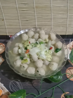 Foto resep Oseng baso sawi putih