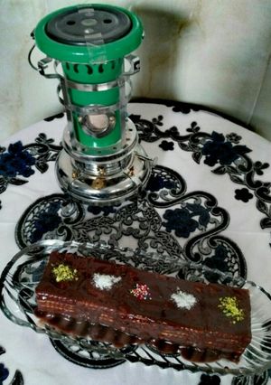 عکسی از دستور کیک یخچالی