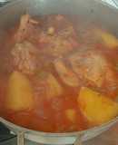 El famoso sudado de pollo con papas