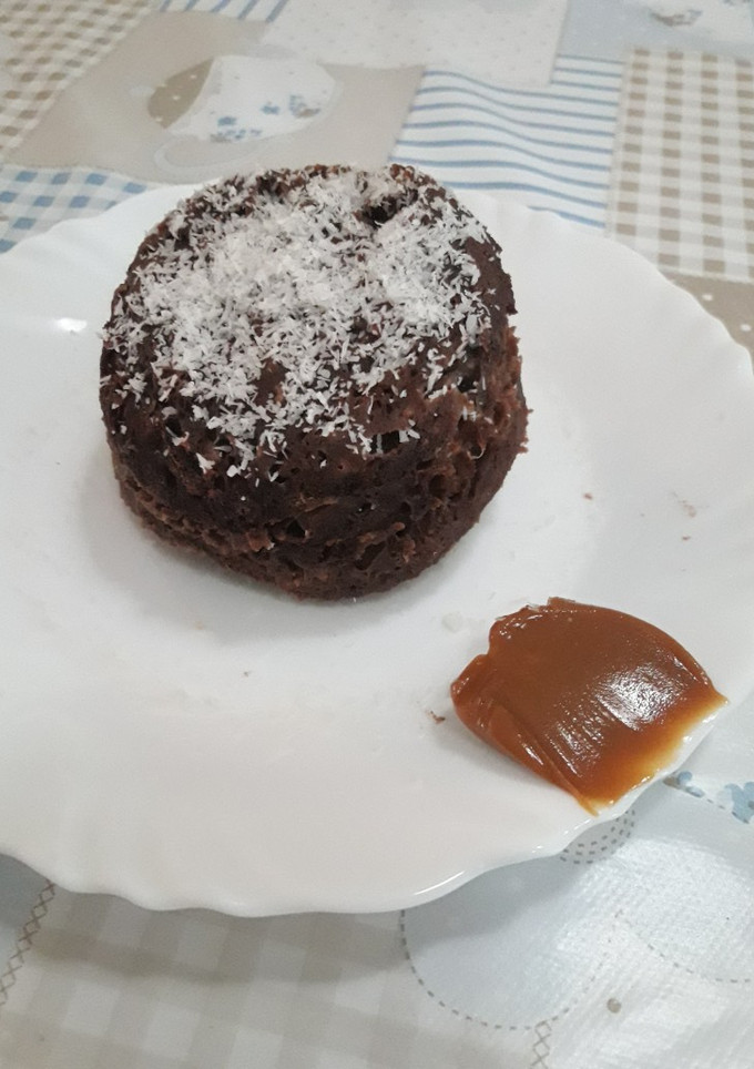 Una foto de Brownie proteico en taza❤