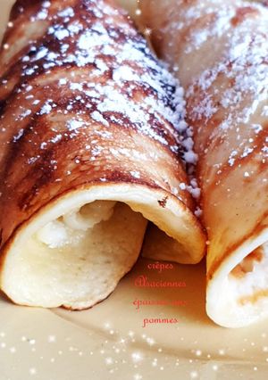 Une photo de Crêpes alsaciennes épaisses aux pommes 😋