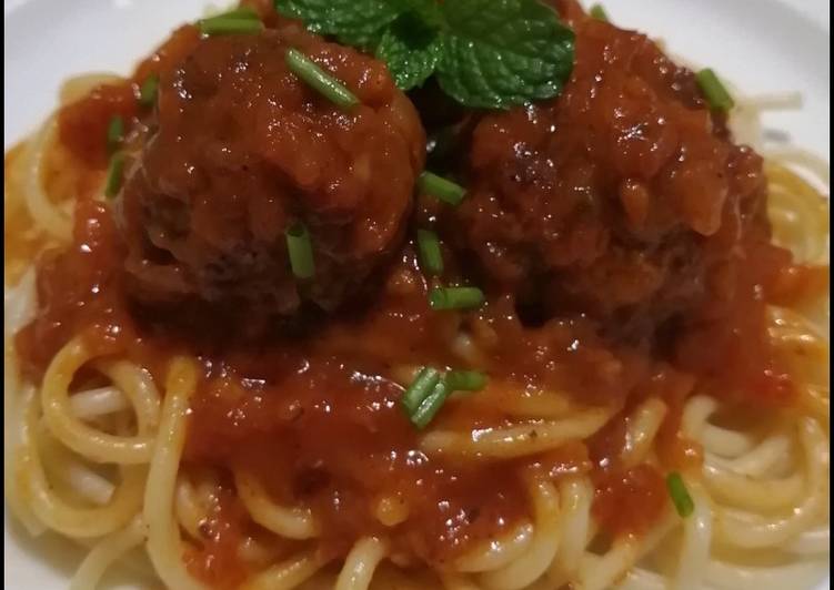 Recipe of Speedy Spaghetti &#39;and meatballs