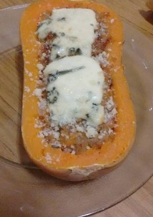 Una foto de Zapallo anco relleno