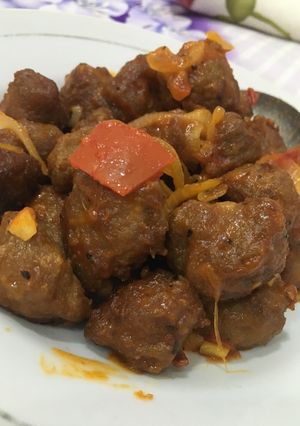 Foto resep Bakso saus pedas manis