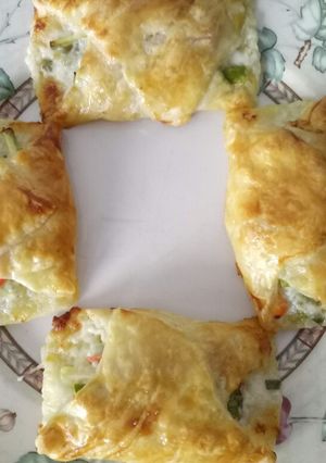 A picture of Crescenza and veg parcels.