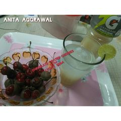 A picture of Chocolate cherries and lichi drink.