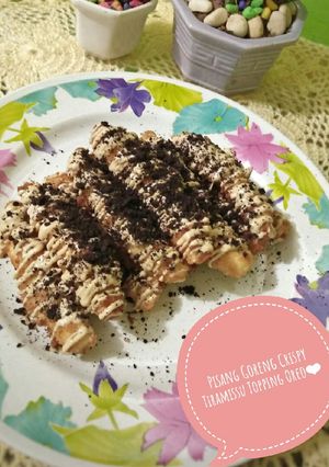 Foto resep Pisang Goreng Crispy Tiramissu Topping Oreo