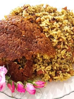 عکسی از دستور لوبیا پلو شیرازی با گوشت چرخ کرده