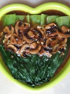 Foto resep Pokcoy siram saus jamur kancing