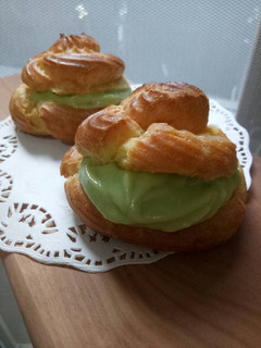 Foto resep Kue Soes Greentea(matcha choux pastry)