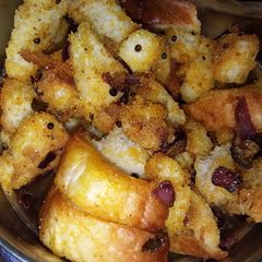 Bread upma A picture of Bread upma.