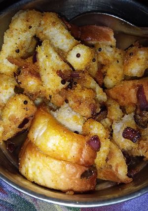 A picture of Bread upma.