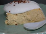 Una foto de flan de yogurt