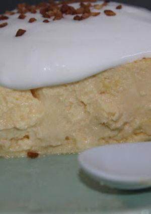 Una foto de Flan de queso y yogur