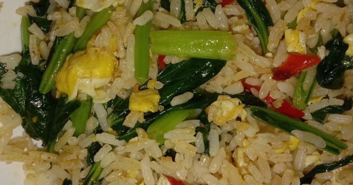 “Resep Nasi Goreng Sawi Telur Orak Arik Pedas 1 Porsi – Praktis & Lezat” Ala DapurSenja