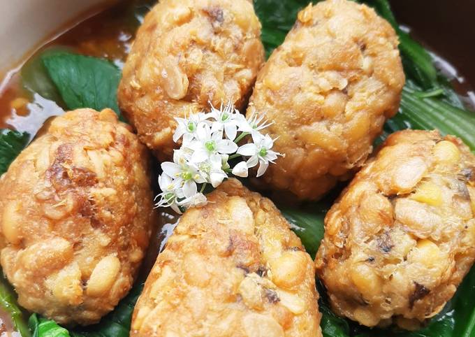 Resep Bola Bola Tempe Pokchoy Saus Merah Manis Oleh Gibran Adnan Cookpad