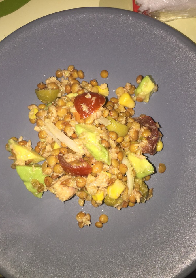 Una foto de Ensalada de lentejas