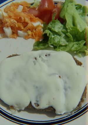 Una foto de Milanesa de soja texturizada