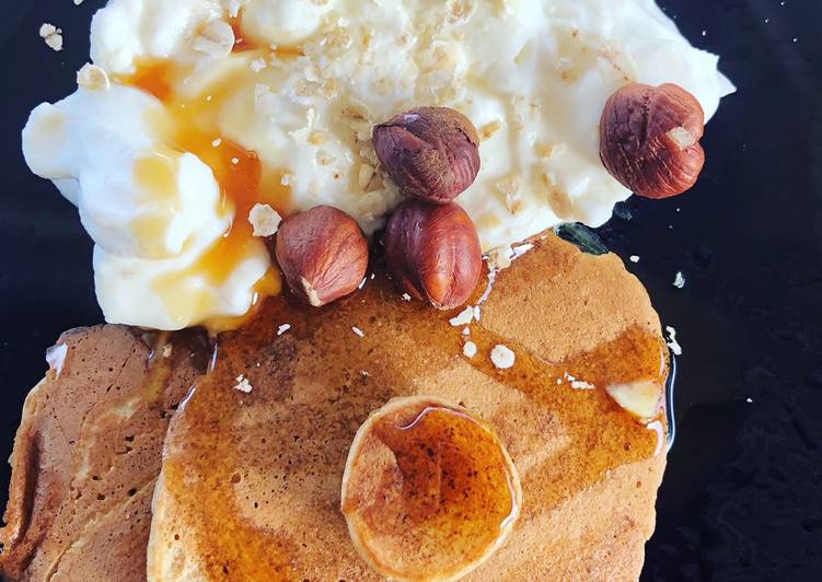 Pancake proteici con farina d’avena senza lattosio e a basso contenuto di glutine