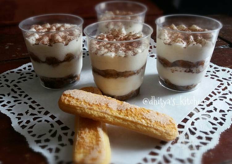 Resep Tiramisu eggless Anti Gagal