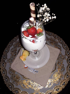 Una foto de Fresas con Crema a lo Carmelita