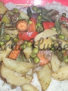 صورة لوصفة خضار متنوع بالشمر والزعتر