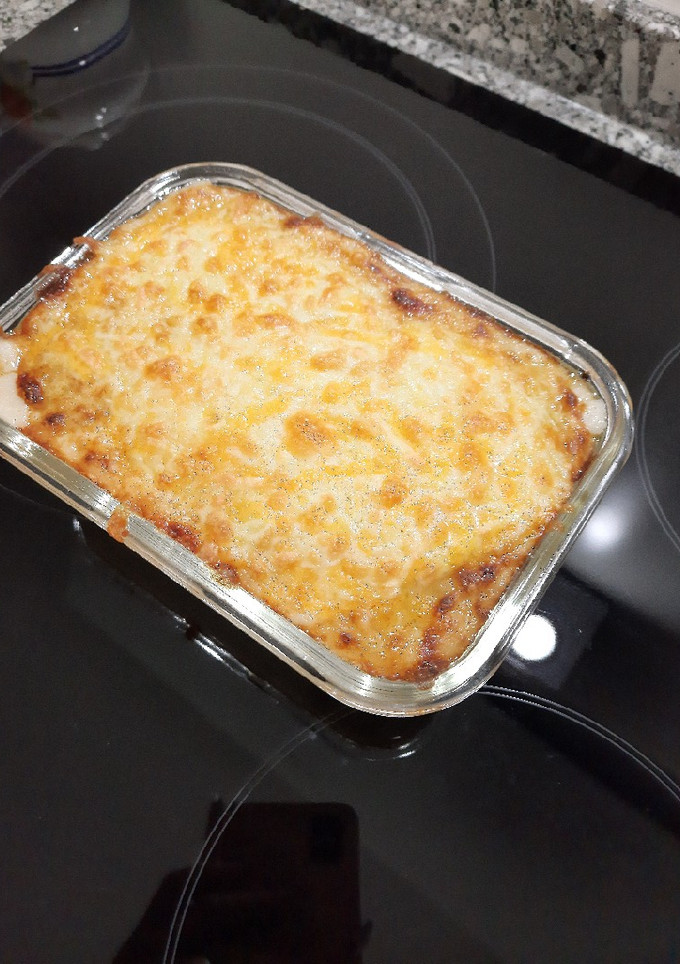 Una foto de Coliflor con bechamel y queso 🧀 gratinada