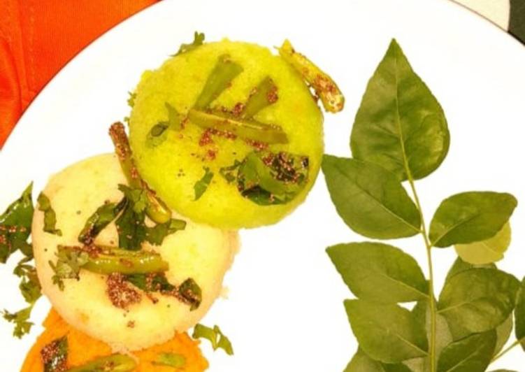 The Easiest and Tips for Beginner Colorful dhokla