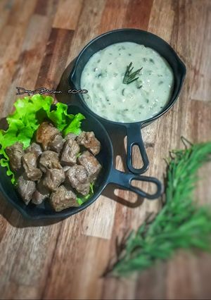 Foto resep Cubic Steak with Mushroom Sauce