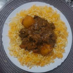 A picture of Beef Biryani.