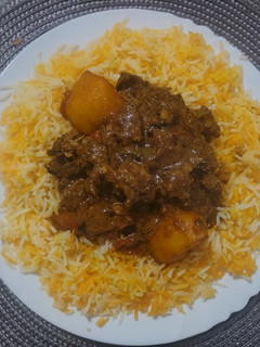 A picture of Beef Biryani.