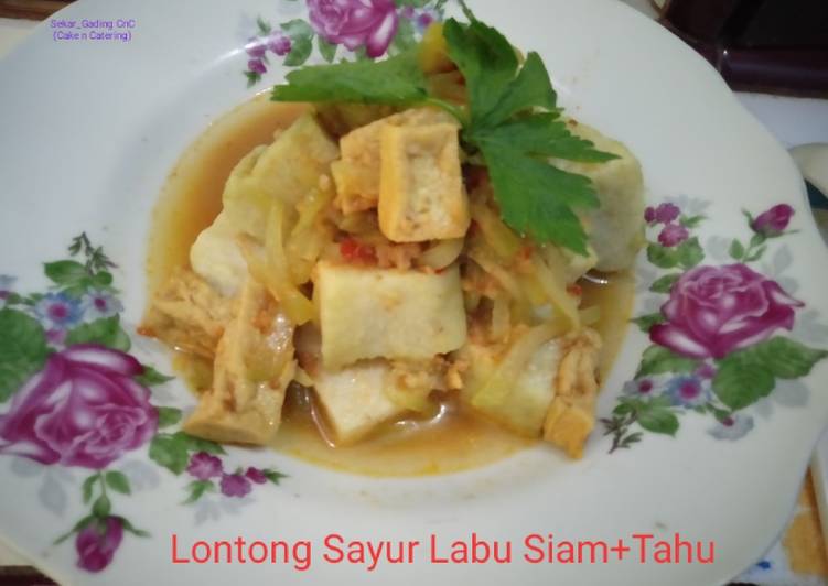 Resep Lontong Sayur labu Siam+tahu, Lezat