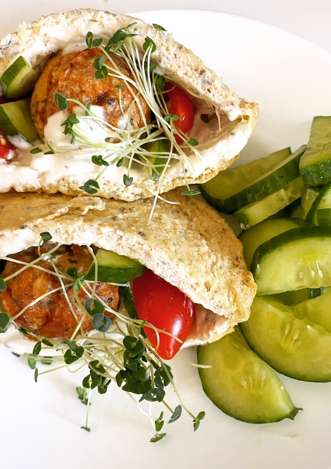 Una foto de Pan pita keto