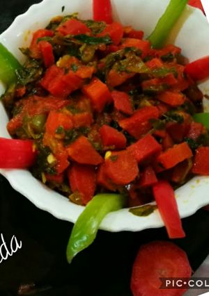 A picture of Gajjar ki sabzi.