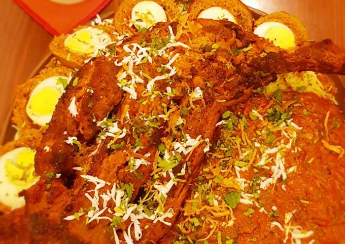 Raan Biryani with scotched eggs